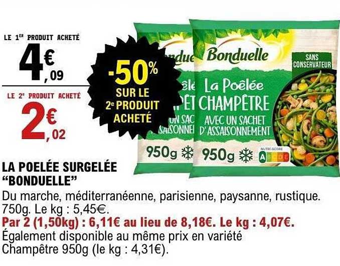 LA POÊLÉE SURGELÉE "BONDUELLE"