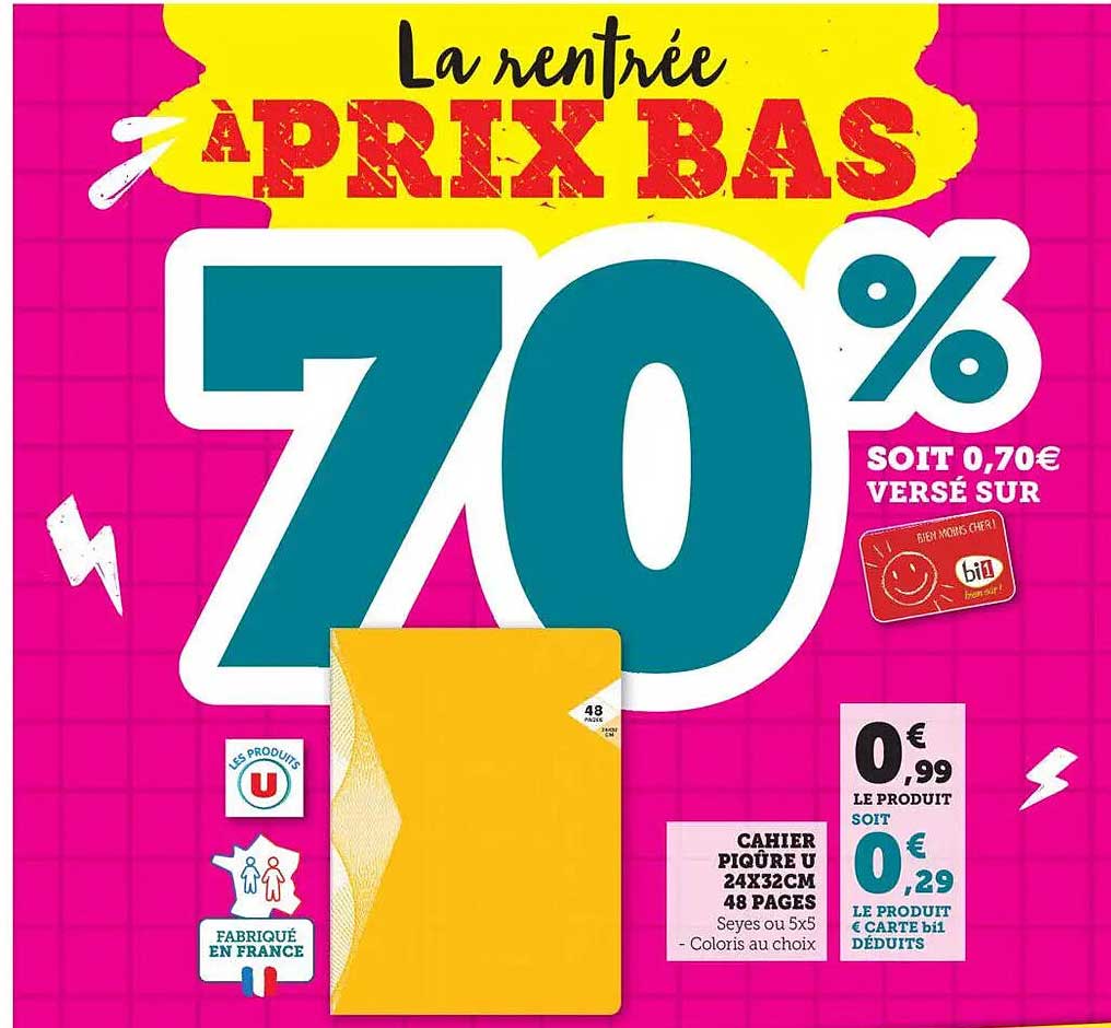 La rentrée à prix bas - 70%