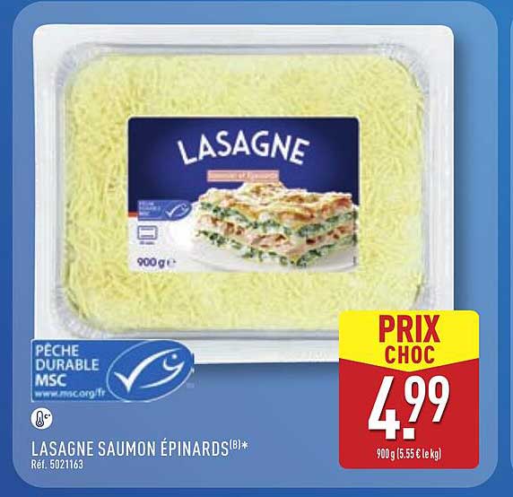 LASAGNE SAUMON ÉPINARDS