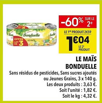LE MAÏS BONDUELLE