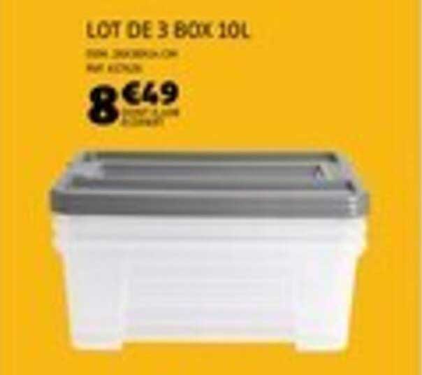 LOT DE 3 BOX 10L