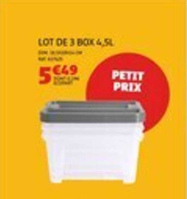 LOT DE 3 BOX 4.5L