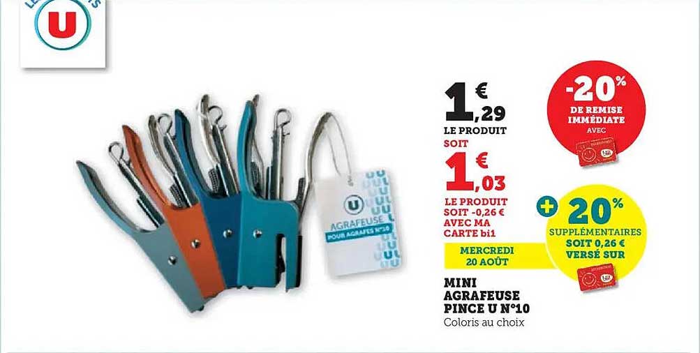 MINI AGRAFEUSE PINCE U N°10