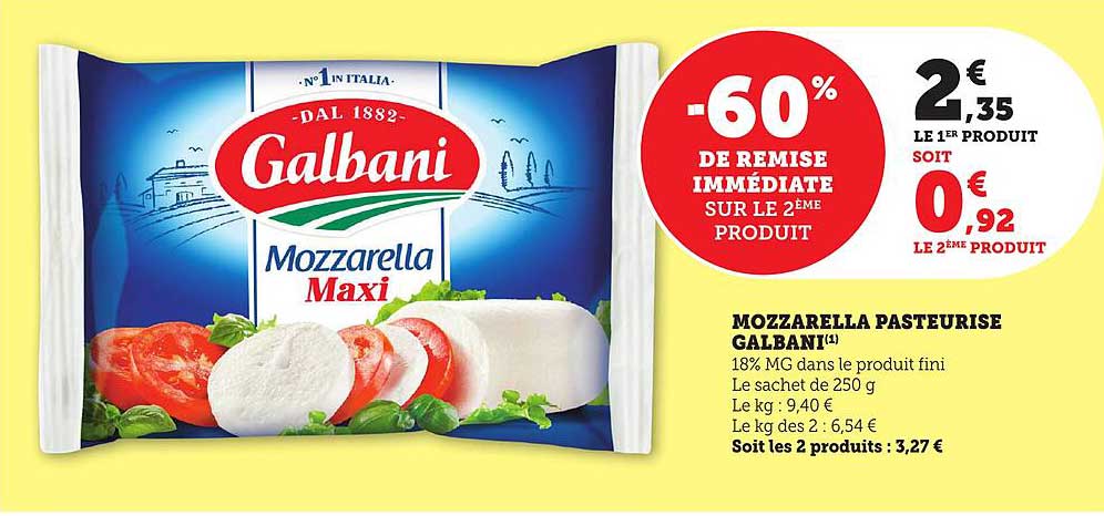 MOZZARELLA PASTEURISE GALBANI