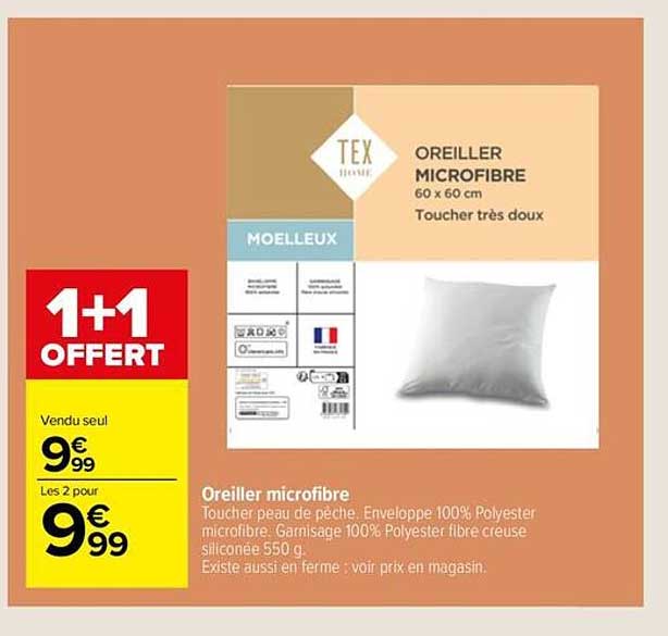 OREILLER MICROFIBRE