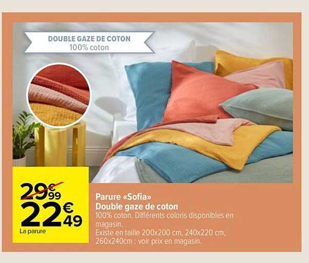 Parure «Sofia» Double gaze de coton