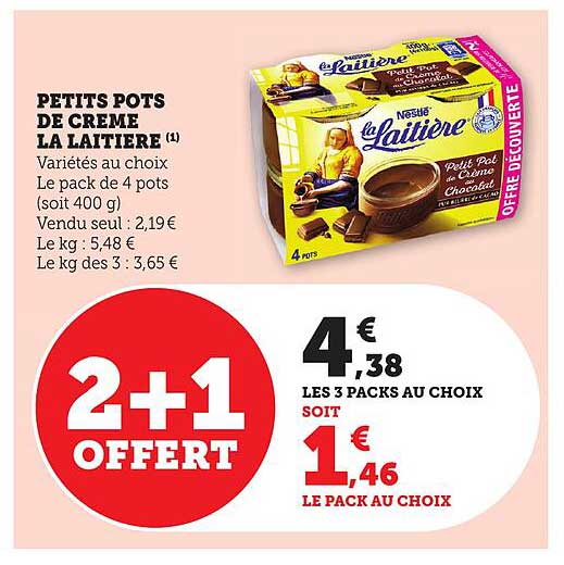 PETITS POTS DE CREME LA LAITIERE