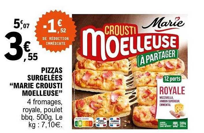 PIZZAS SURGELÉES "MARIE CROUSTI MOELLEUSE"