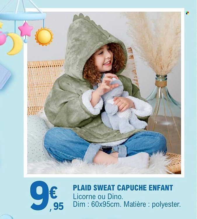 PLAID SWEAT CAPUCHE ENFANT