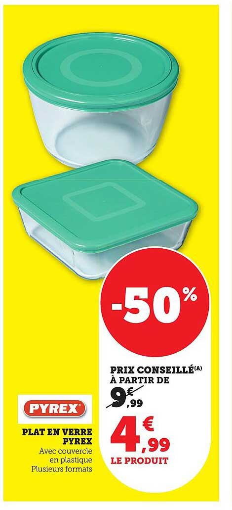 PLAT EN VERRE PYREX