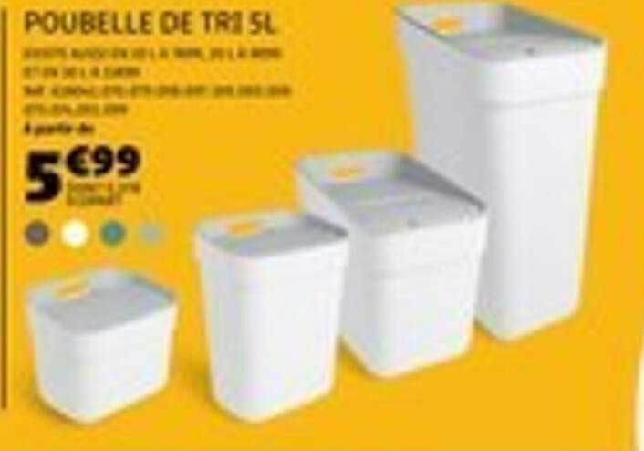 POUBELLE DE TRI 5L