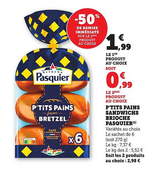 P'TITS PAINS SANDWICHS BRIOCHE PASQUIER