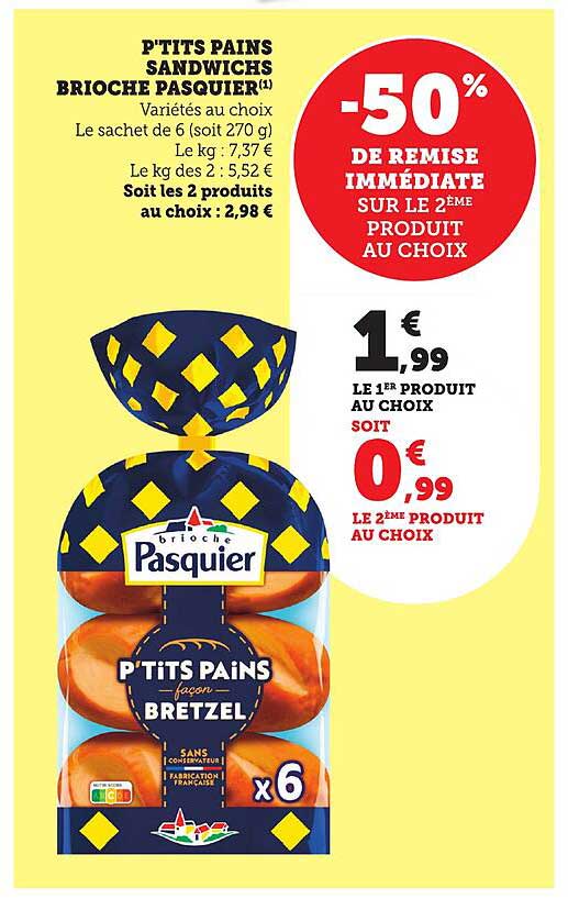 P'tits Pains Sandwichs Brioche Pasquier