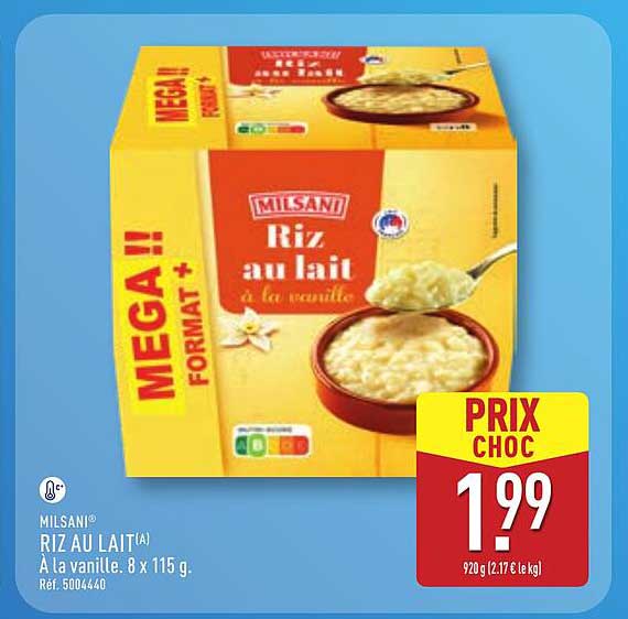 Riz au lait à la vanille