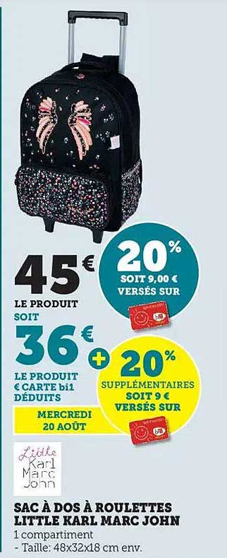 SAC À DOS À ROULETTES LITTLE KARL MARC JOHN