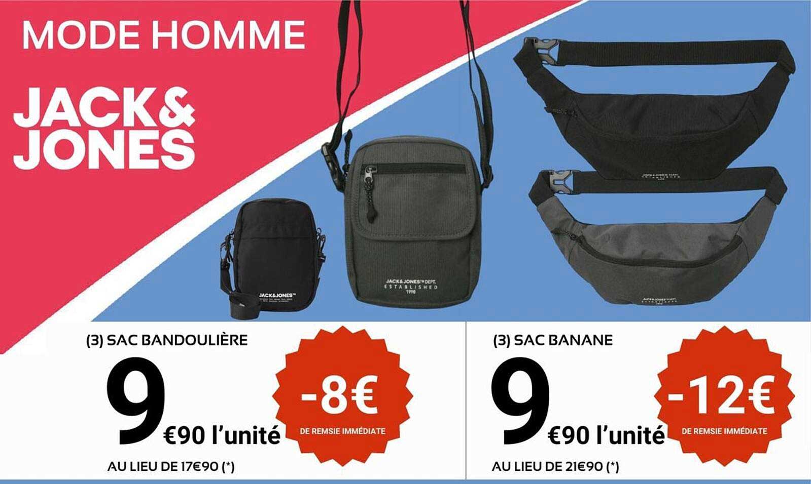 SAC BANDoulière et SAC BANANE - JACK & JONES