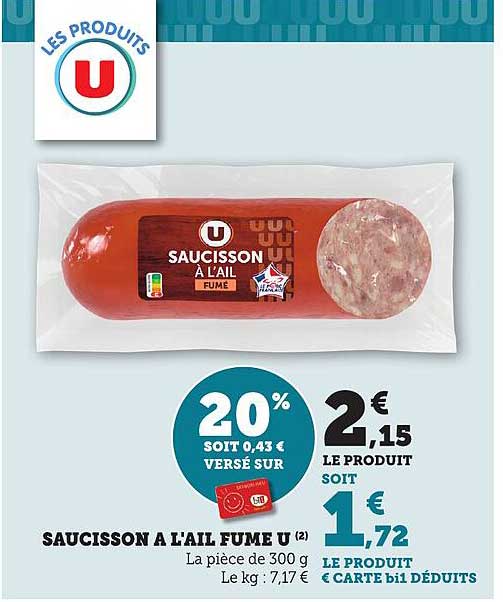 SAUCISSON A L'AIL FUME U