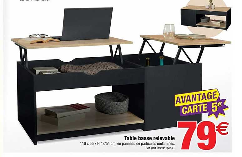 Table basse relevable