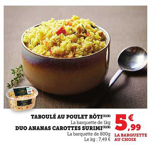 TABOULÉ AU POULET RÔTI