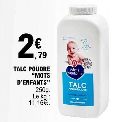 TALC POUDRE "MOTS D'ENFANTS"