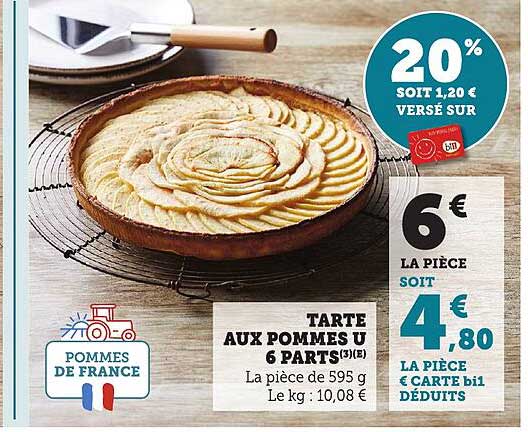 Tarte aux pommes U 6 parts