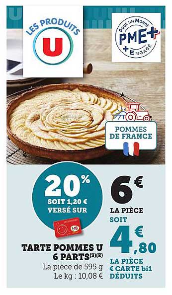 Tarte Pommes U 6 Parts
