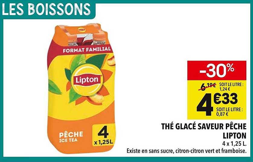 THÉ GLACÉ SAVEUR PÊCHE LIPTON