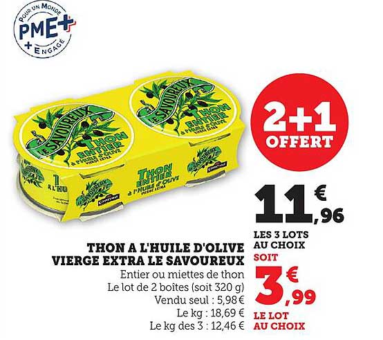 THON A L'HUILE D'OLIVE VIERGE EXTRA LE SAVOUREUX