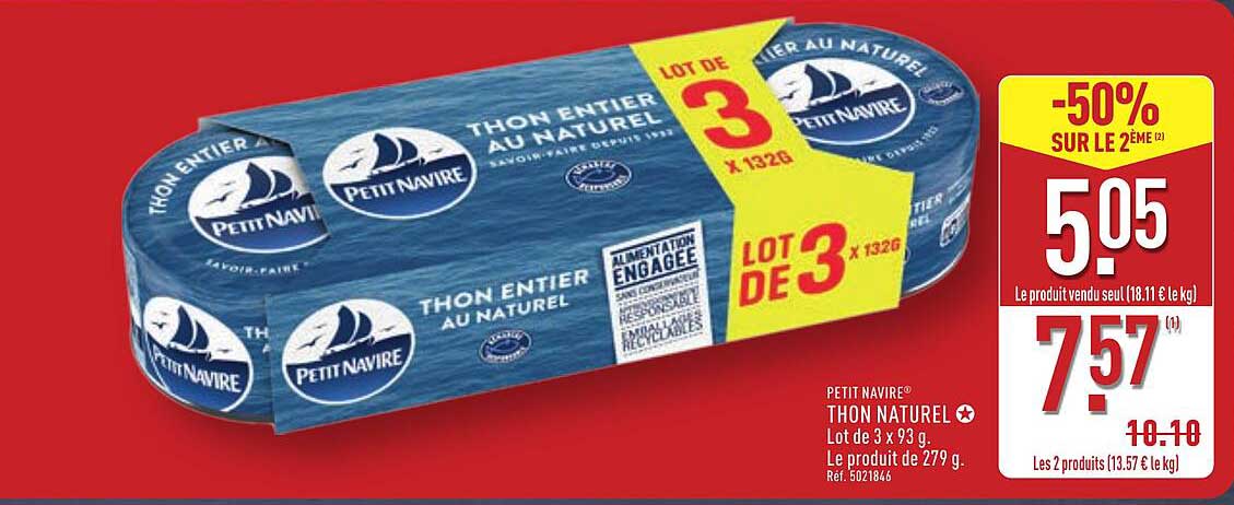 THON ENTIER AU NATUREL - LOT DE 3