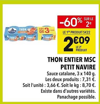 THON ENTIER MSC PETIT NAVIRE
