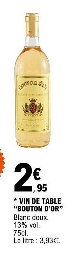 VIN DE TABLE "BOUTON D'OR"