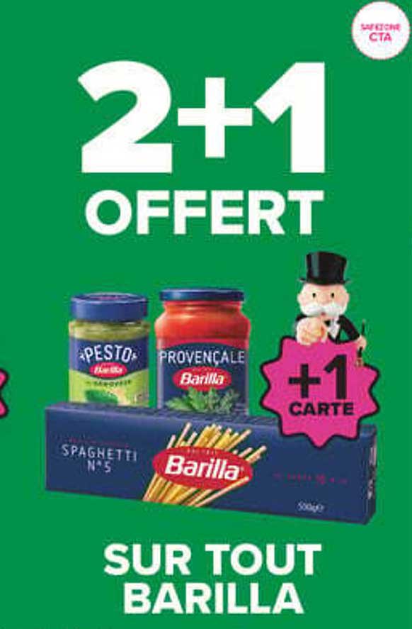 2+1 OFFERT SUR TOUT BARILLA