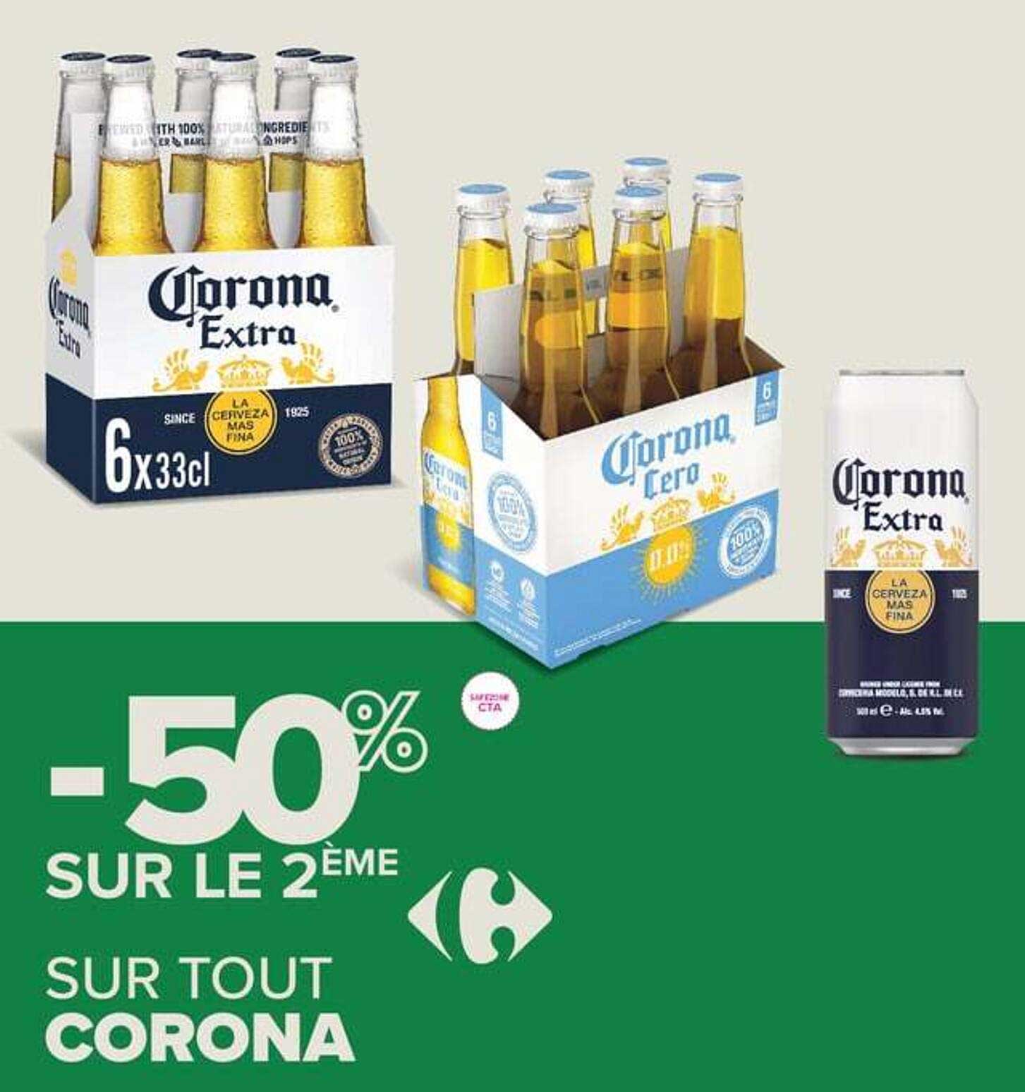 -50% SUR LE 2ÈME SUR TOUT CORONA
