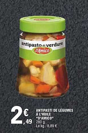 ANTIPASTI DE LÉGUMES À L’HUILE D’AMICO