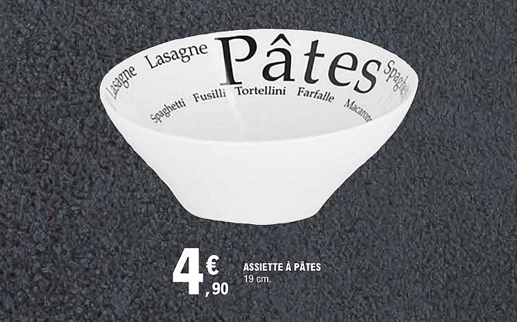 ASSIETTE À PÂTES 19 cm.