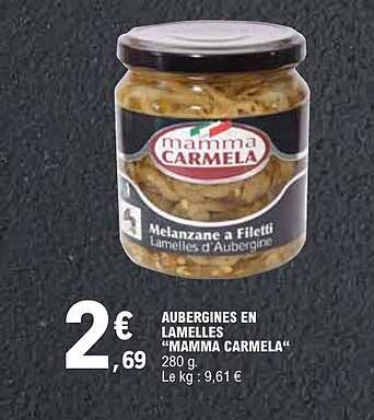 AUBERGINES EN LAMELLES "MAMMA CARMELA" 280 g