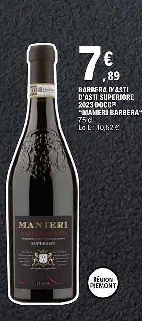 BARBERA D'ASTI D'ASTI SUPERIORE 2023 DOCG(*) "MANIERI BARBERA" 75 cl