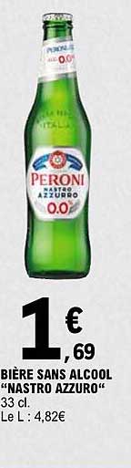 BIÈRE SANS ALCOOL “NASTRO AZZURRO” 33 cl