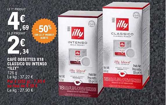 CAFÉ DOSETTES X18 CLASSICO OU INTENSO “ILLY”