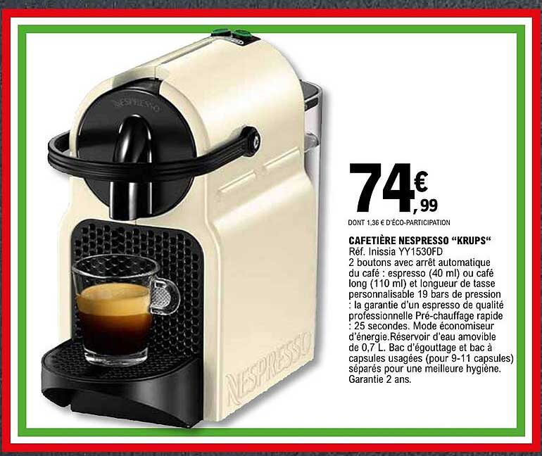 CAFETIÈRE NESPRESSO "KRUPS"