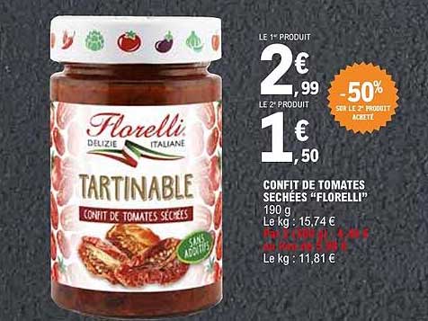 CONFIT DE TOMATES SÉCHÉES "FLORELLI"