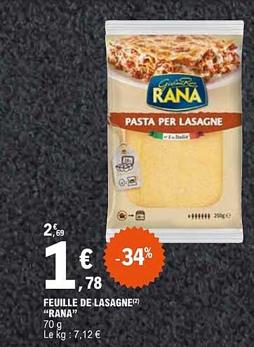 FEUILLE DE LASAGNE RANA 70 g