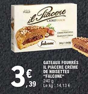 GATEAUX FOURRÉS IL PIACERE CRÈME DE NOISETTES "FALCONE" 240 g