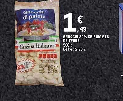 GNOCCHI 80% DE POMMES DE TERRE