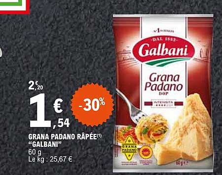 GRANA PADANO RÂPÉE(1) “GALBANI” 60 g