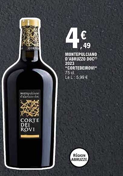 MONTEPULCIANO D'ABRUZZO DOC(*) 2023 'CORTEDEIROVI' 75 cl.