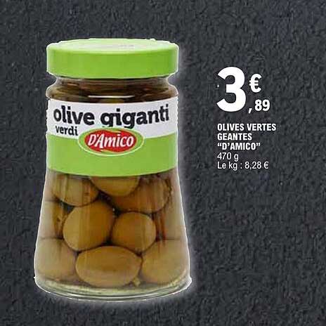 OLIVES VERTES GEANTES "D'AMICO"