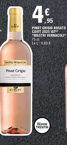 PINOT GRIGIO ROSATO CAVIT 2025 IGT2 “MASTRI VERNACOLI” 75 cl