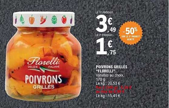 POIVRONS GRILLÉS “FLORELLI”