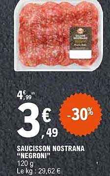 SAUCISSON NOSTRANA "NEGRONI"